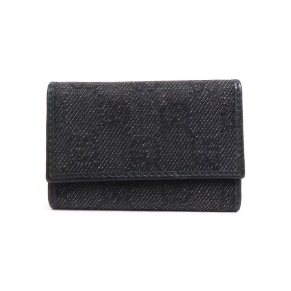 GUCCI GG canvas Key Case Black Canvas/Silvertone - Picture 1 of 8